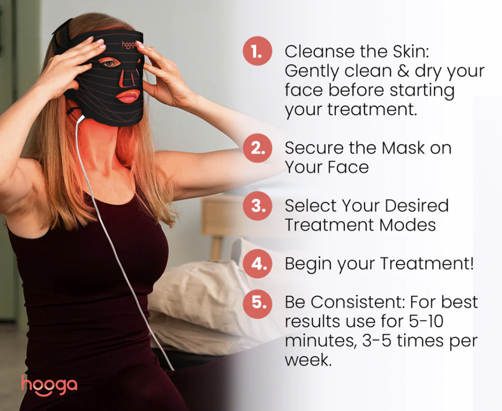 Hooga Red light therapy face/neck/chest mask — Willow Tree